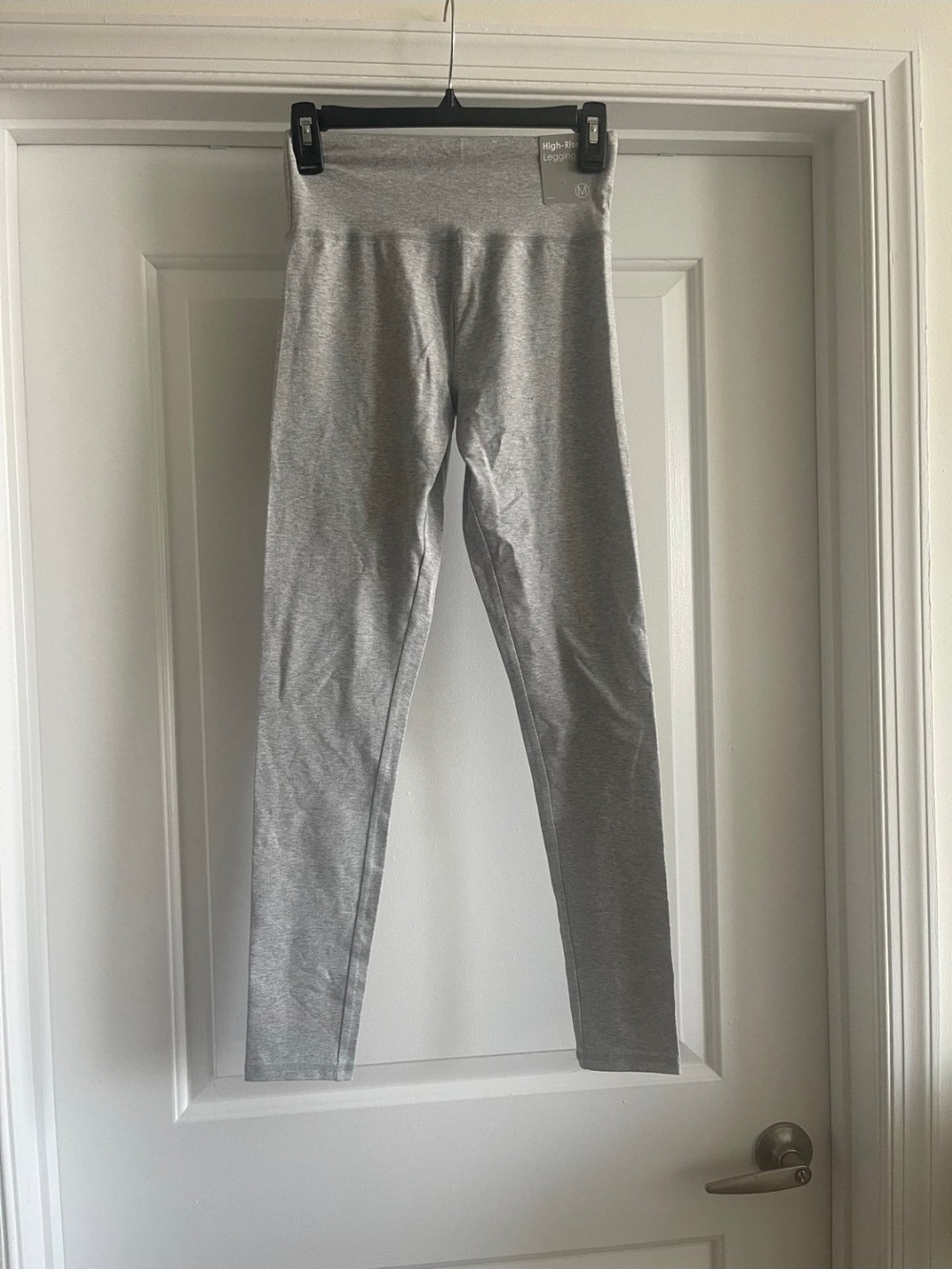 Heather Light Gray Full Length High-Rise Leggings
